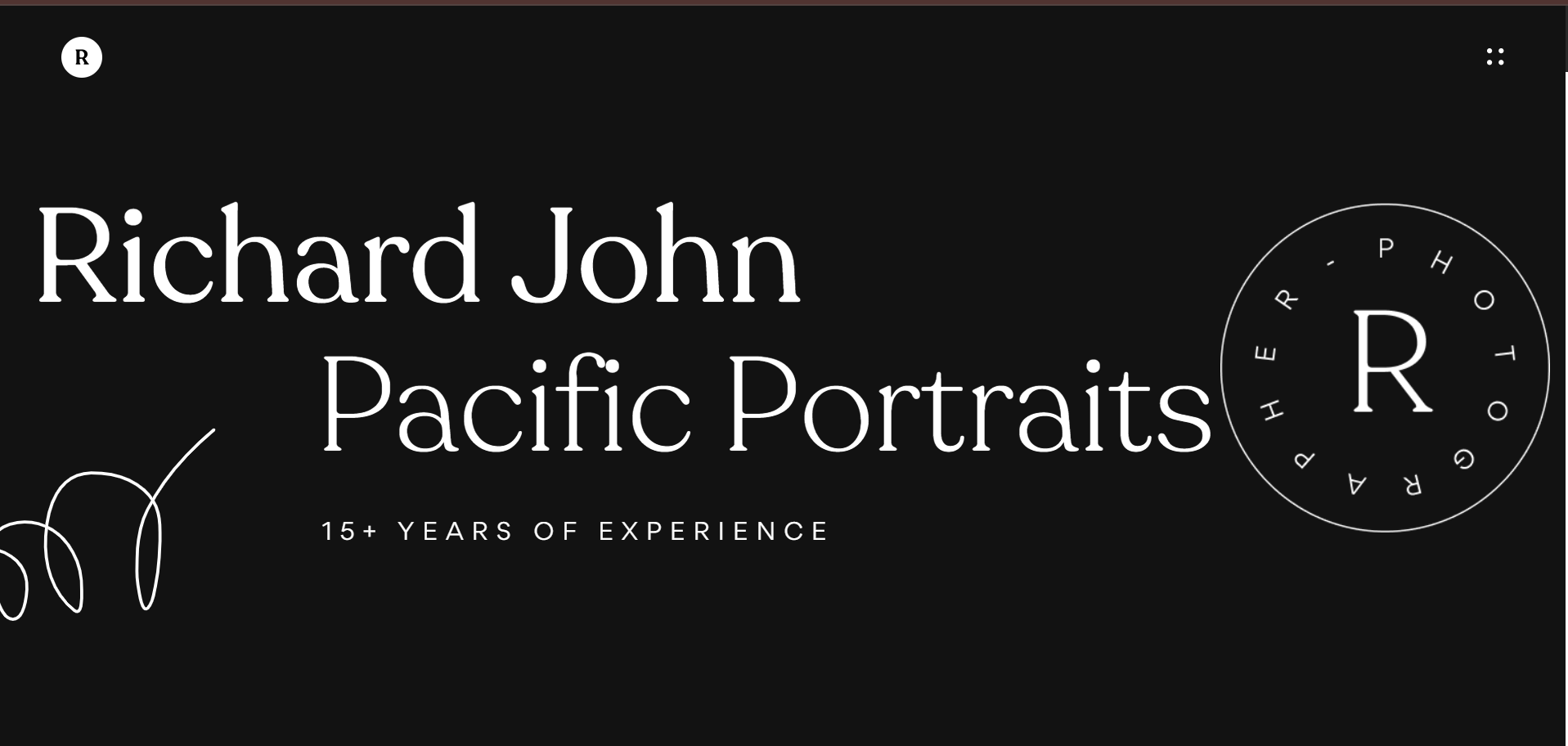 Full-screen photography portfolio with lightbox gallery and image-focused layout
